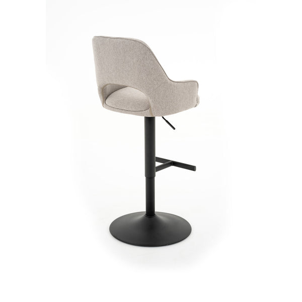 Petra : Bar Stool Light Grey Fabric