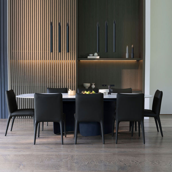 Petra : Dining Table with 8 Toulon Chairs