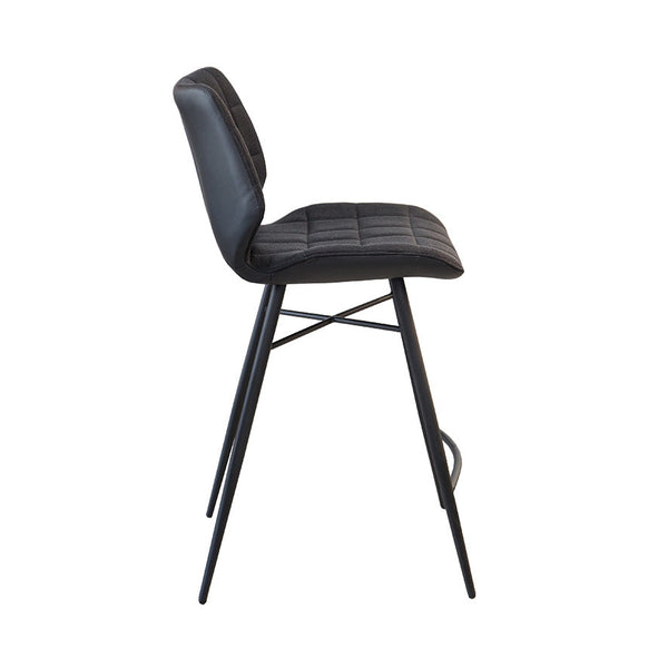 Ridge : Bar Stool Black Fabric