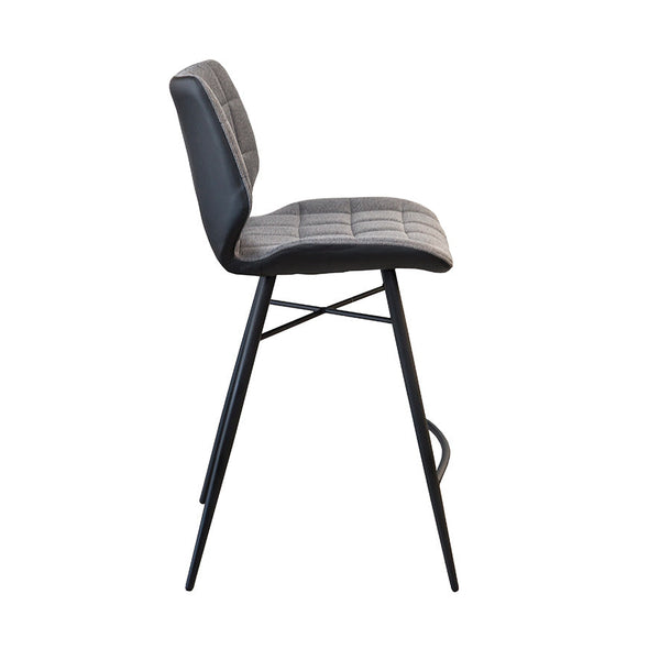 Ridge : Bar Stool Grey Fabric