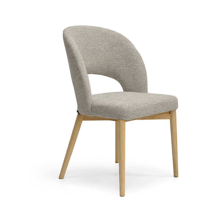 Sarah : Dining Chair Ash Frame with Fusion Stone Fabric