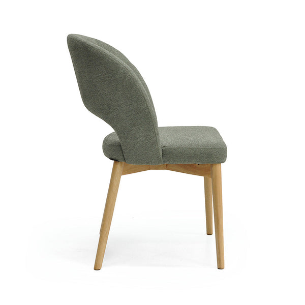 Sarah : Dining Chair Ash Frame with Fusion Forrest Fabric