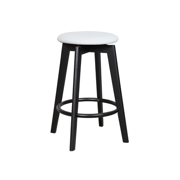 Sandown bar stool black frame white pu