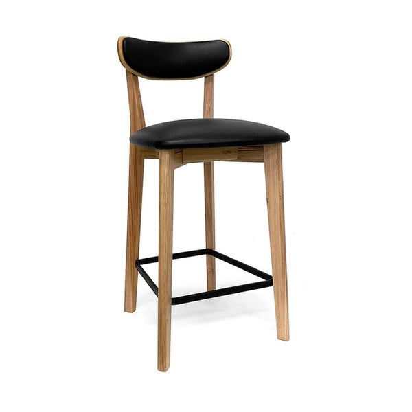 Torquay : Bar Stool Black PU Seat