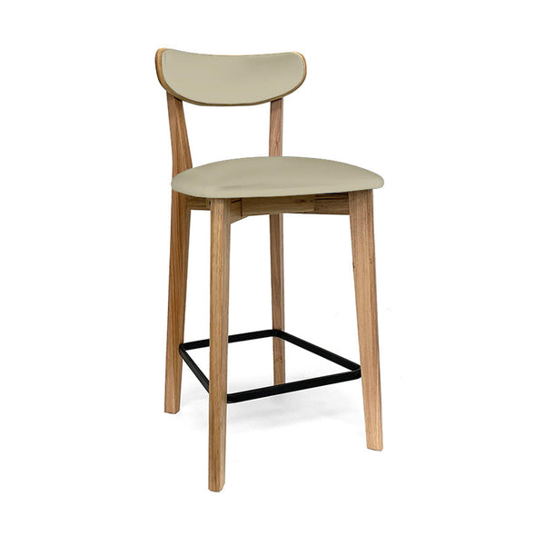 Torquay : Bar Stool Taupe PU Seat