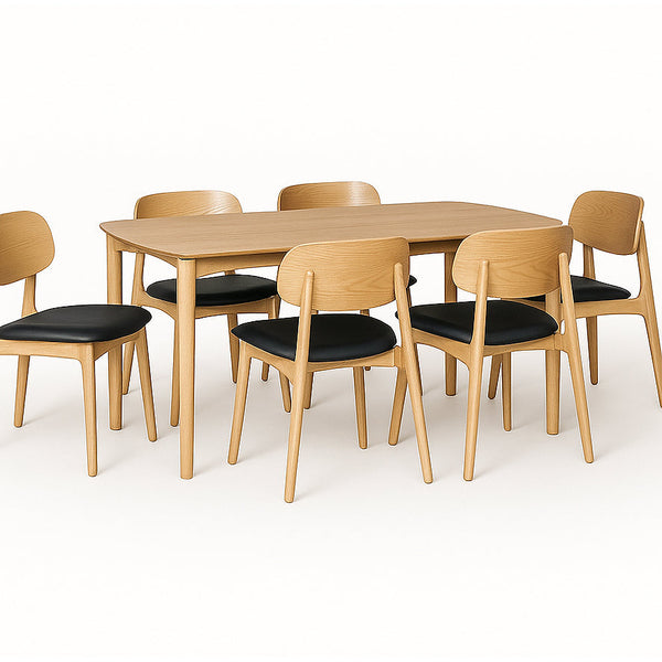 Vue: Dining Table Light Walnut or Natural