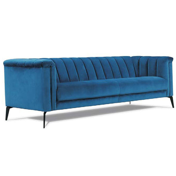 Lily Sofa in teal blue colour side view