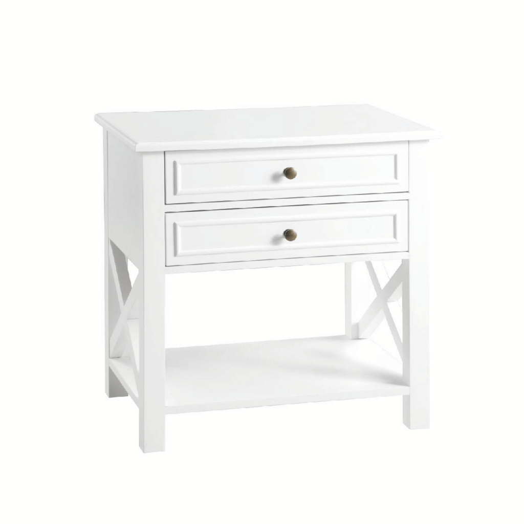 Long Beach : Bedside Table White
