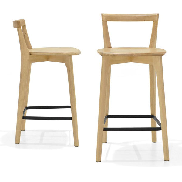 Oslo - T : Timber Seat Bar Stool - Modern Home Furniture