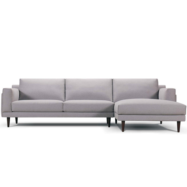 Quinton : Chaise Sofa in Fabric with Timber Leg - Modern Home Furniture