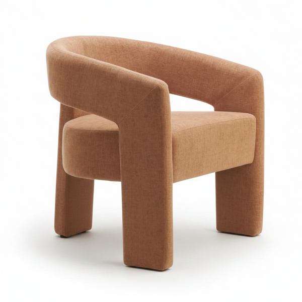 Calgary Coral Fabric Accent Chair