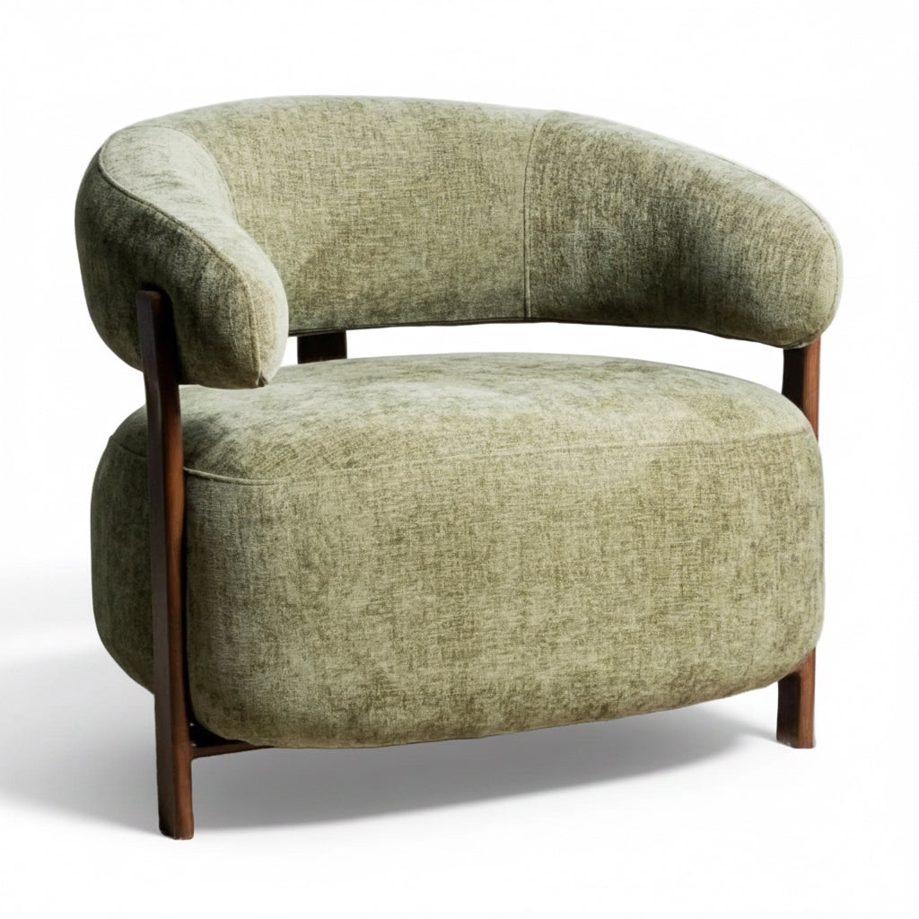 Hampton Accent Chair in Olive Fabric