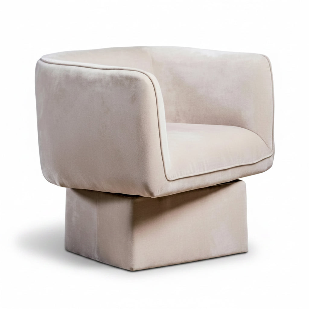 Chloe Accent Chair in Latte Fabric