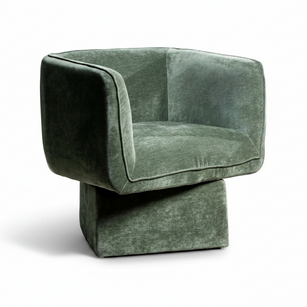 Chloe Accent Chair in Olive Fabric
