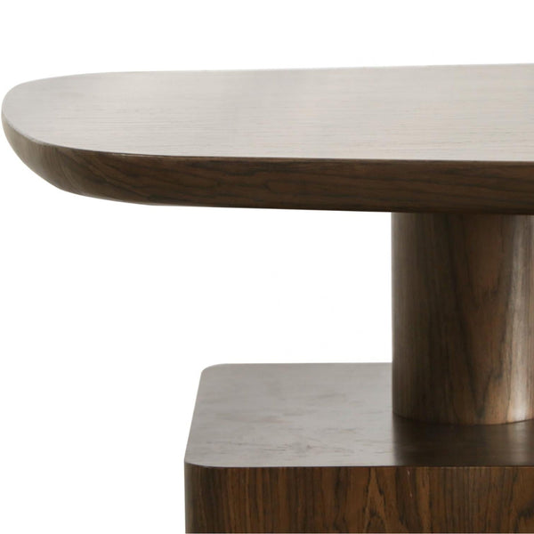 Urbino Desk in Dark Walnut Modern Design with Drawers Zoom Side