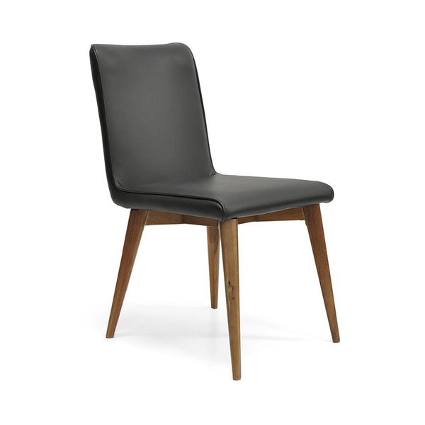 Hashley : Blackwood Timber Dining Chair Black PU