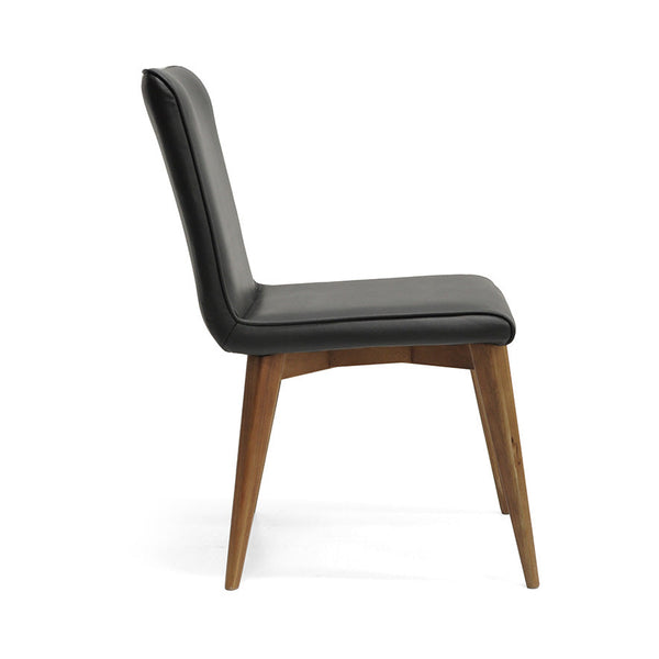 Hashley : Blackwood Timber Dining Chair Black PU