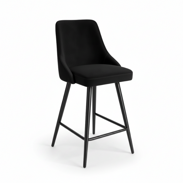 Ashley : Bar Stool in Black Velvet