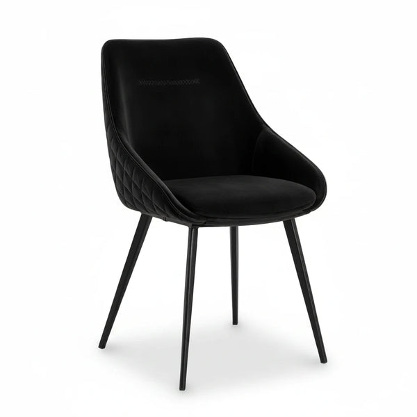 Ashley : Dining Chair in Black Velvet