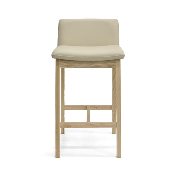 Bailey : Bar Stool Ash Frame with Clay Leather
