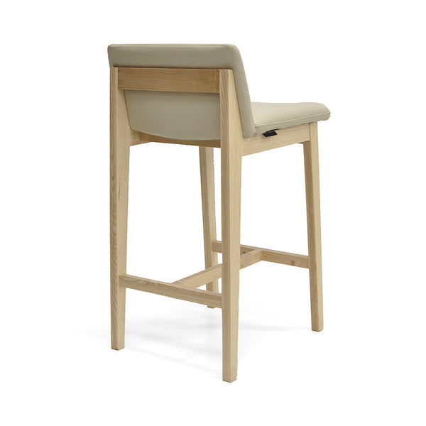 Bailey : Bar Stool Ash Frame with Clay Leather