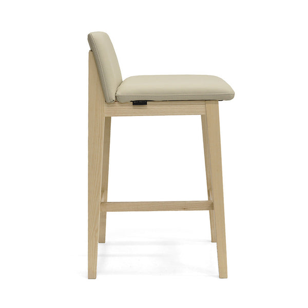 Bailey : Bar Stool Ash Frame with Clay Leather