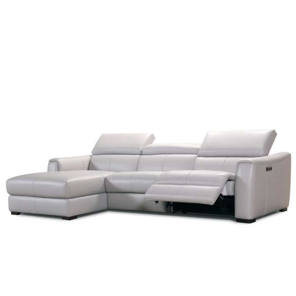Baxter: 3 Seater chaise sofa in Leather