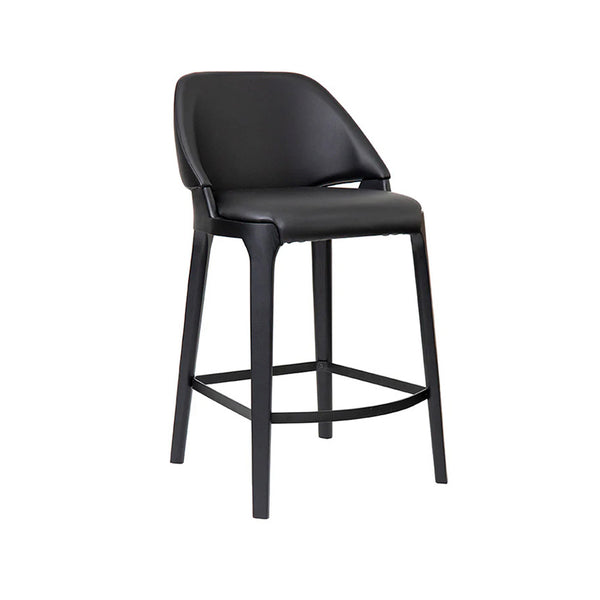 Baylor : Bar Stool Black Pu - Black Frame