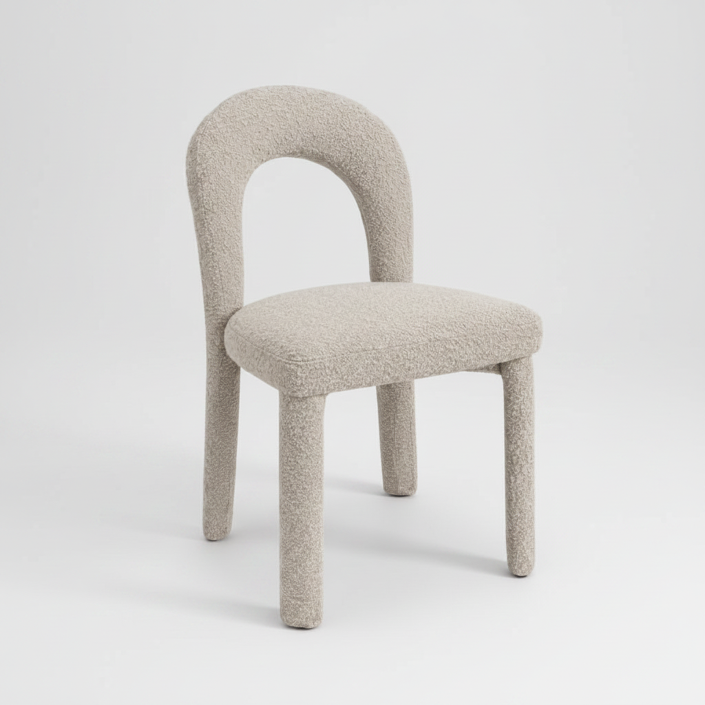 Bellini Dining Chair in Linen Fabric Front