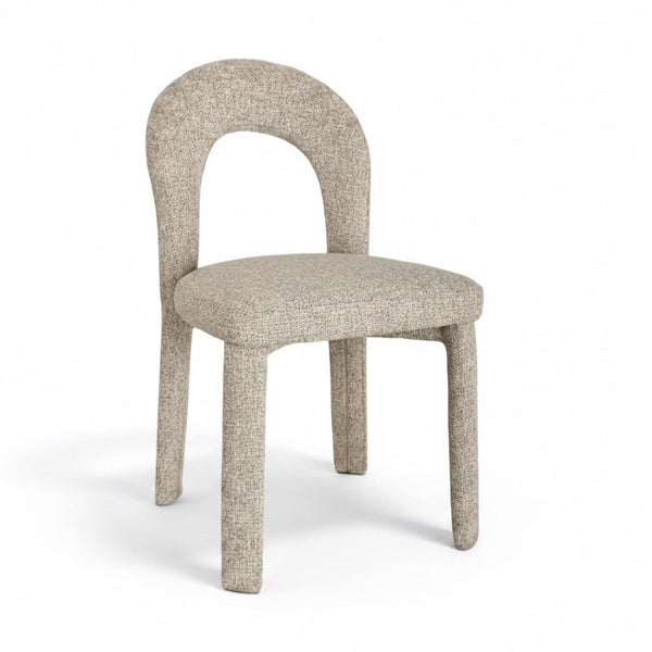 Bellini Dining Chair in Oat Fabric Front