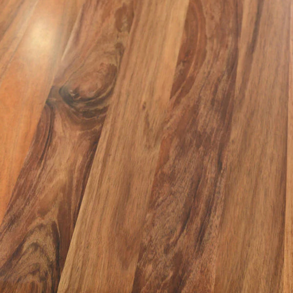 Wood console table with visible warm wood grain texture