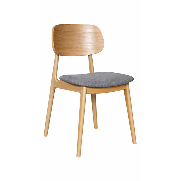Bowi : Dining Chair Natural Frame Espresso Seat