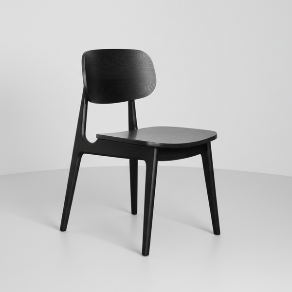 Bowi : Dining Chair Solid Seat Black