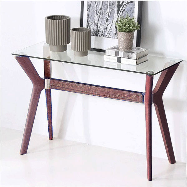 cayman console table walnut