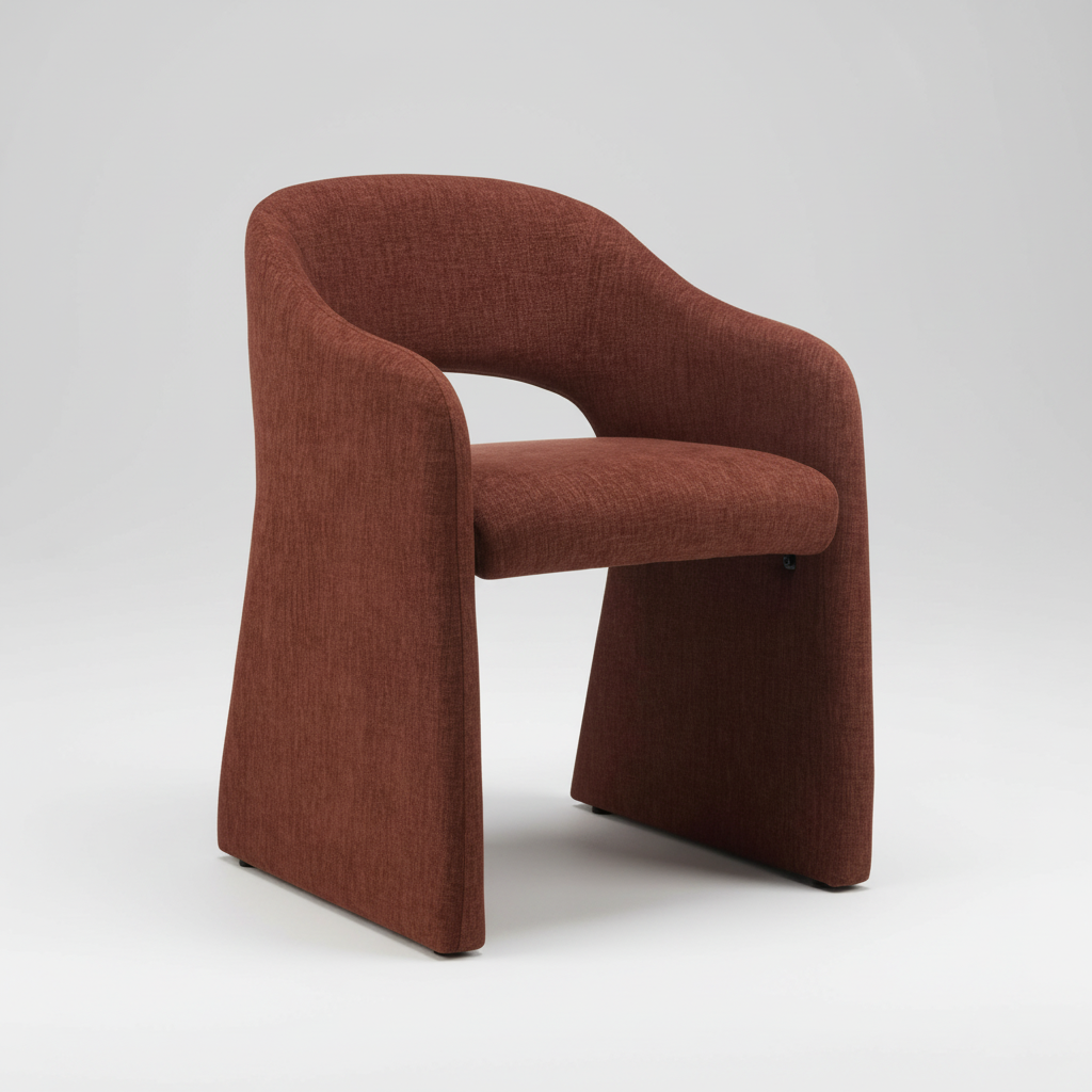 Brown chair on a white background