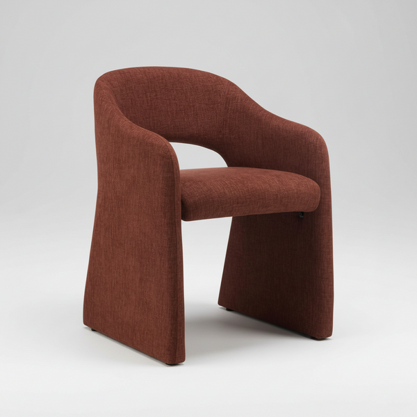 Brown chair on a white background