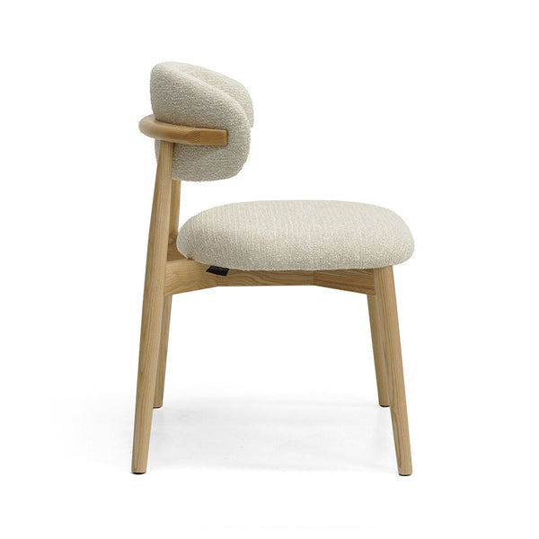 Cleo : Dining Chair Ash Frame with Canyon Fog Fabric