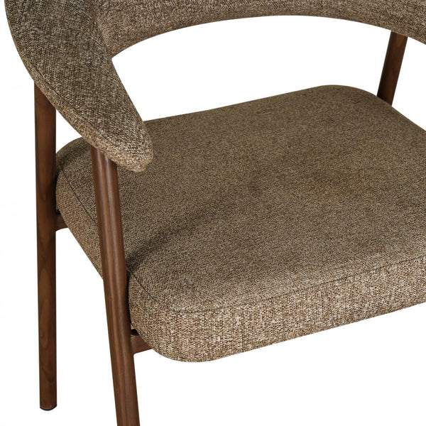 Como Dining Chair Dark Walnut Frame with Toffee Fabric Zoom
