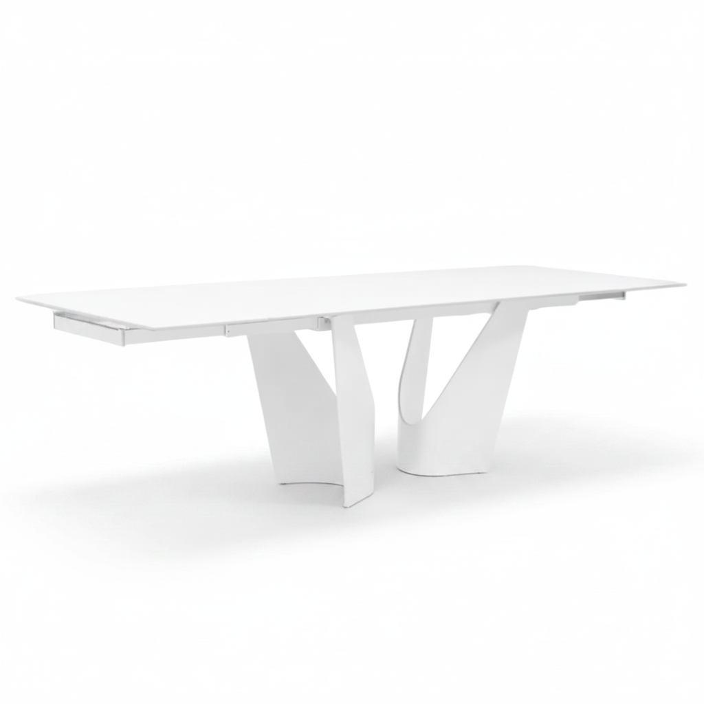 Apex : Dining Table Double Extension White