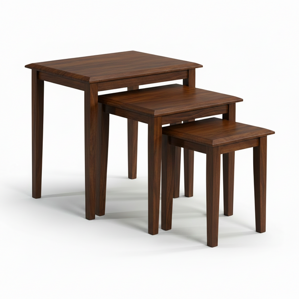 Dundee : Nest of 3 Tables Antique Oak Wood