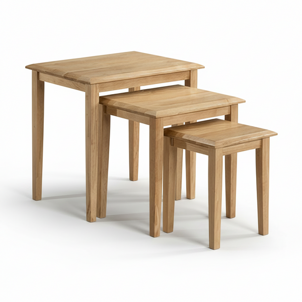 Dundee : Nest of 3 Tables Natural Wood