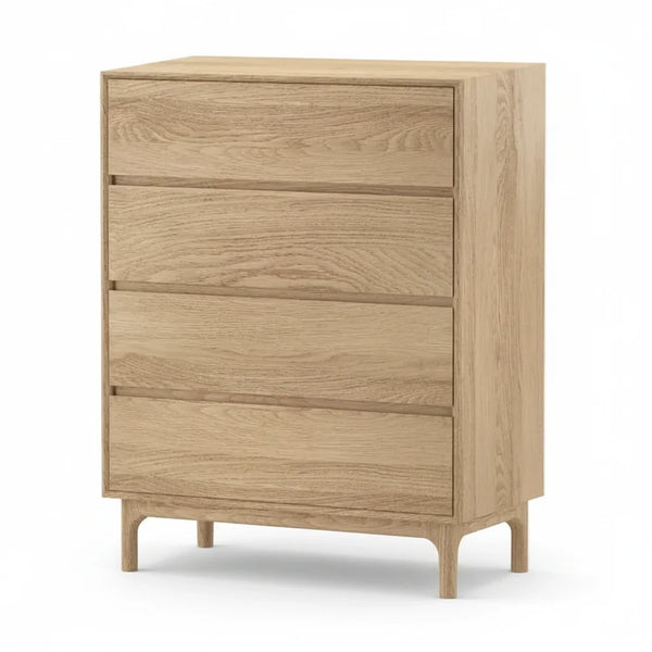 Evan Tallboy 5 Drawer American Oak