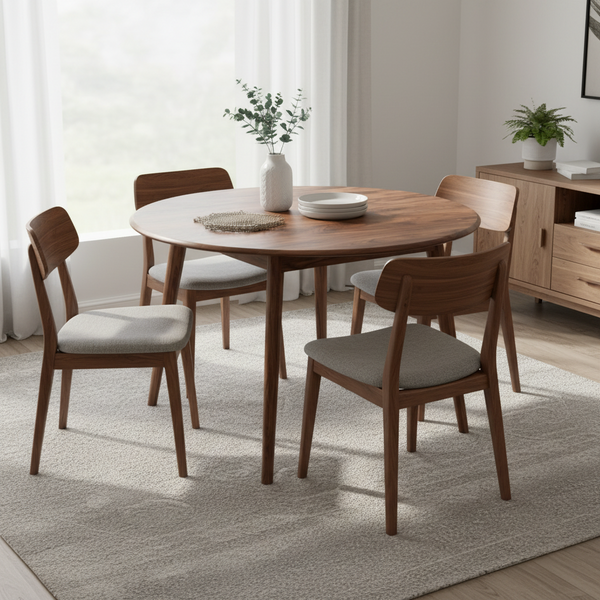 Evie : Round Dining Table Blackwood