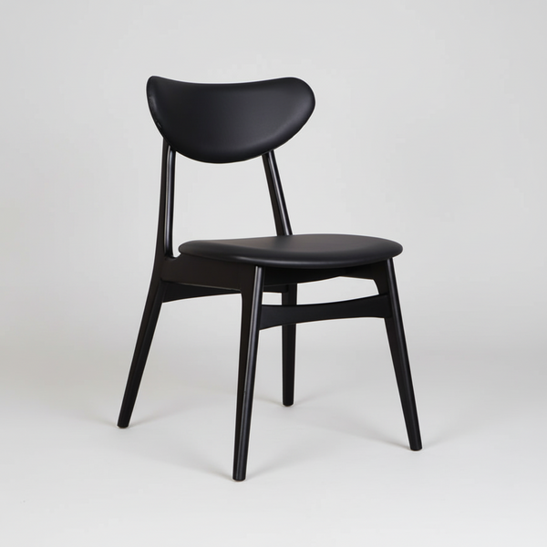 Falkland : Dining Chair Black / Black PU