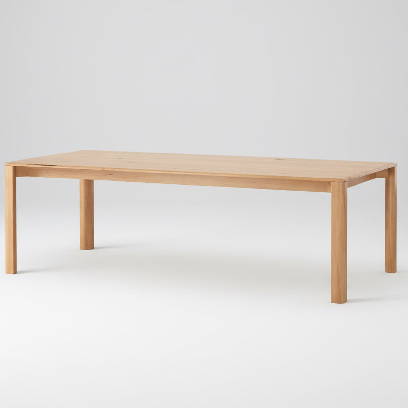 Wooden table on a white background