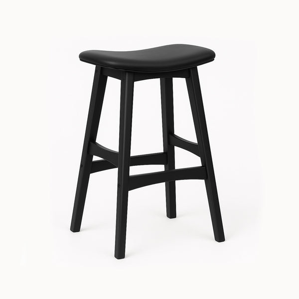 Gangnam : Bar Stool Black Frame Black Pu Seat