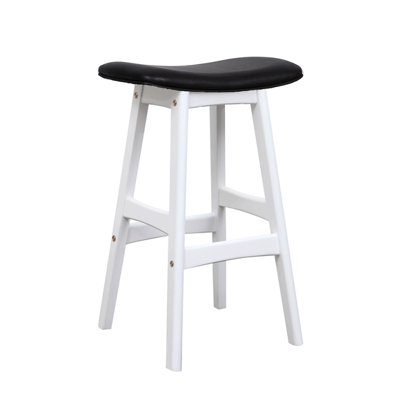 Gangnam bar stool White with black pu