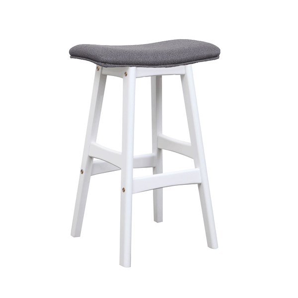Gangnam bar stool White with truffle fabric