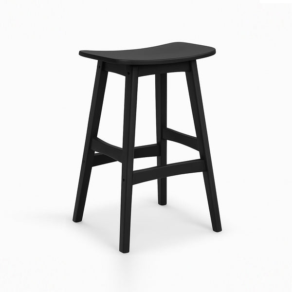 Gangnam : Bar Stool Solid Seat Black