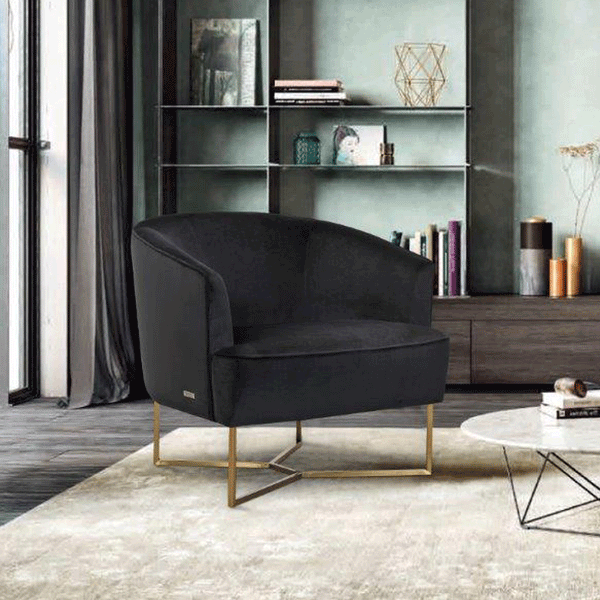 Gatwick : Accent Chair Gold Base